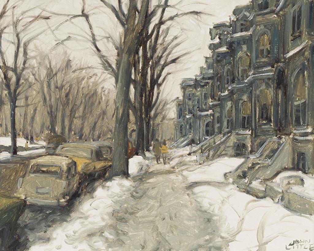 John Geoffrey Caruthers Little (1928-2024) - Untitled (Street Scene in Winter)