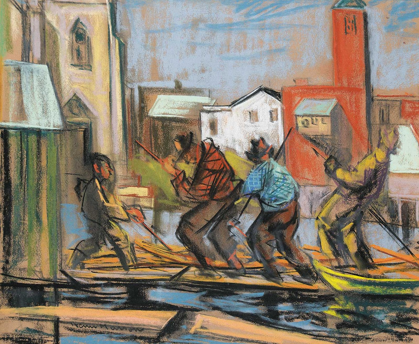 Henri Leopold Masson (1907-1996) - Untitled - Raftsmen