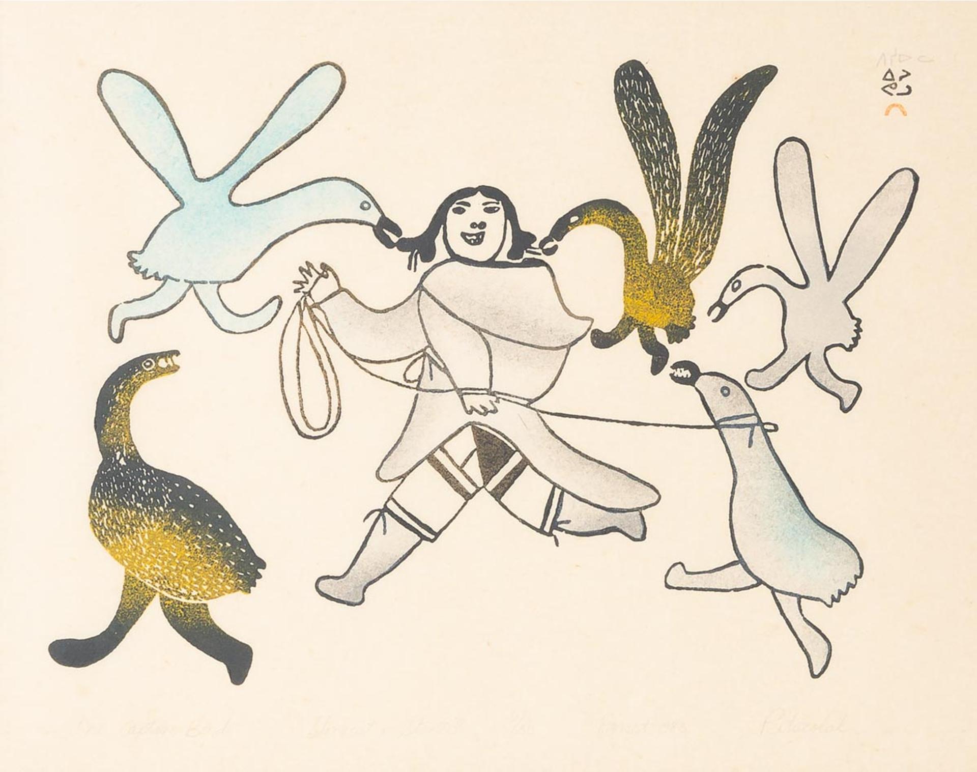 Pitseolak Ashoona (1904-1983) - One Captive Bird