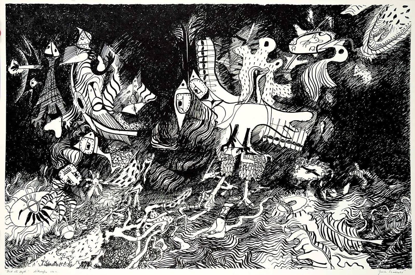 Jack Leaonard Shadbolt (1909-1998) - Bird Into Myth