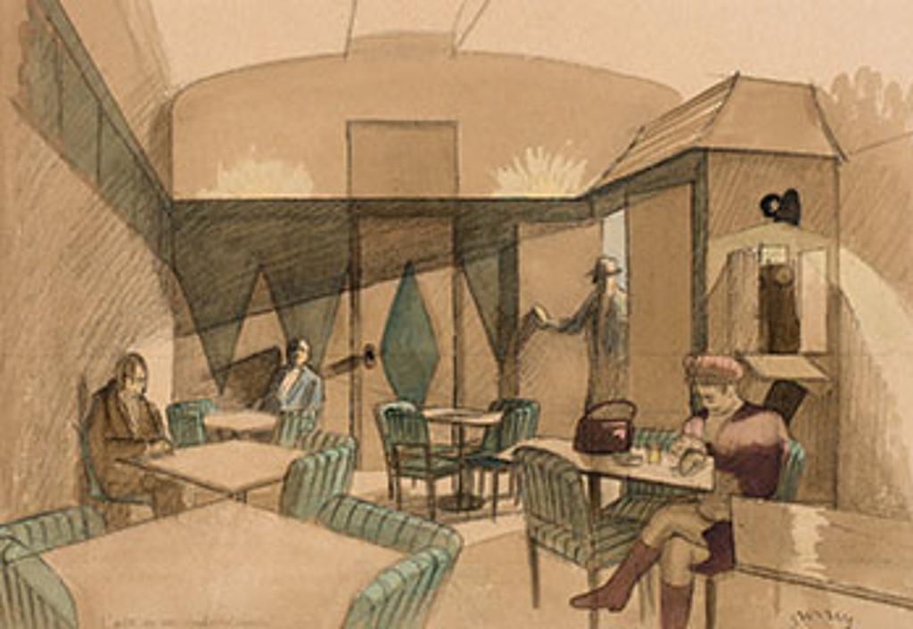 Phillip Henry Howard Surrey (1910-1990) - Café de la madeleine