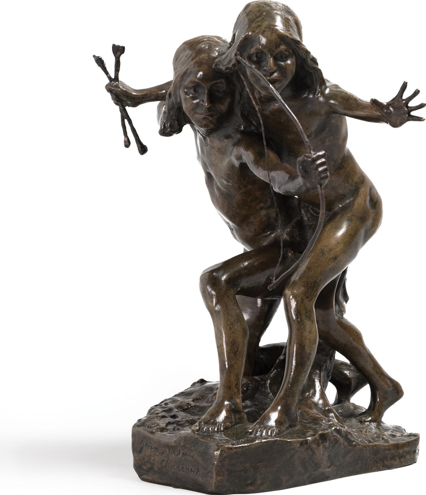 Alfred Laliberté (1878-1953) - Jeunes Indiens Chassant
