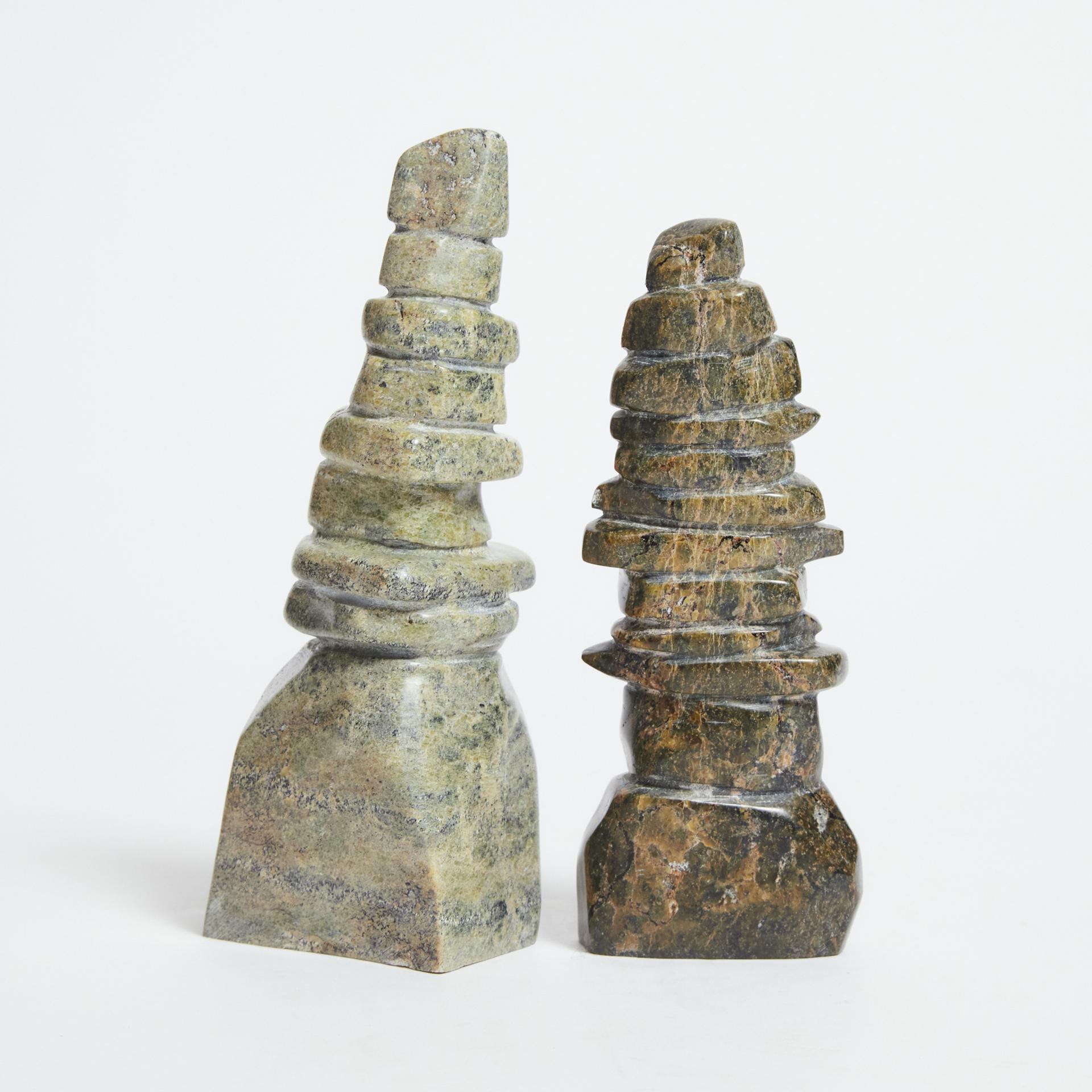Johnny Pootoogook (1970) - Two Inukshuks