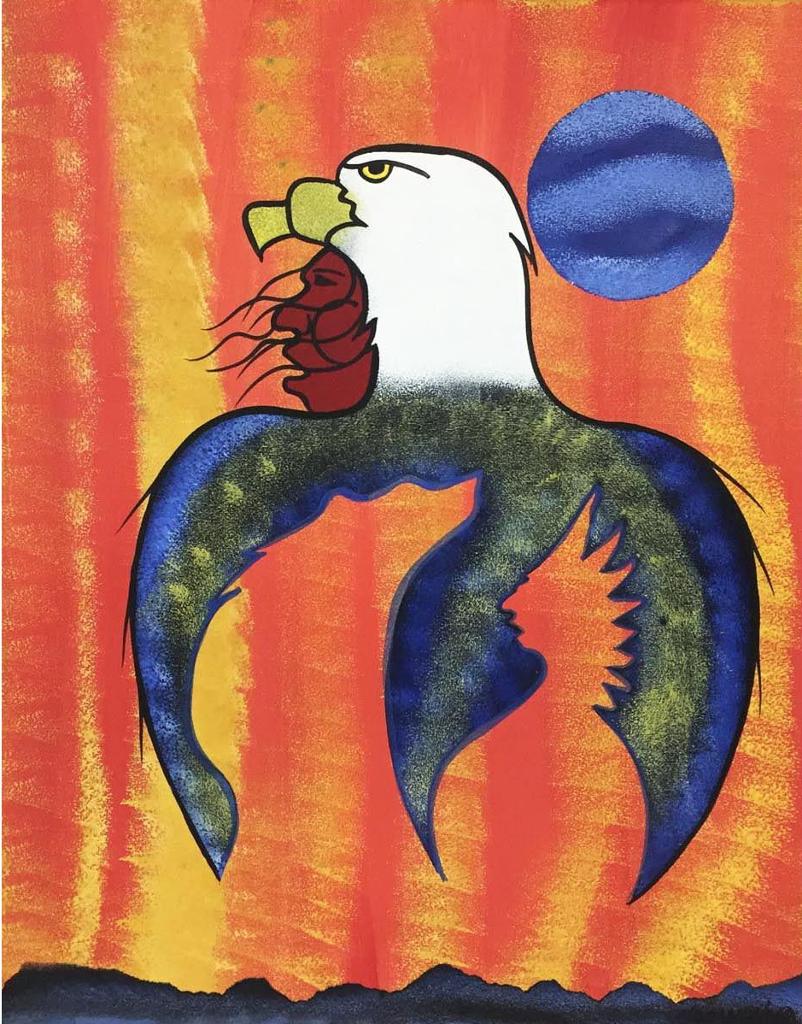 Russell Noganosh (1956) - Man in Eagle Head dress and Bear Chieftain