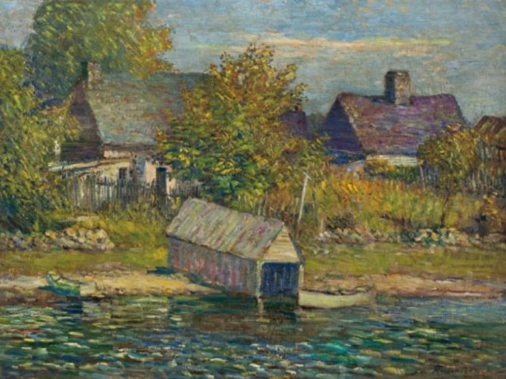 Frederick William Hutchison (1871-1953) - Old Boathouse Near Oka