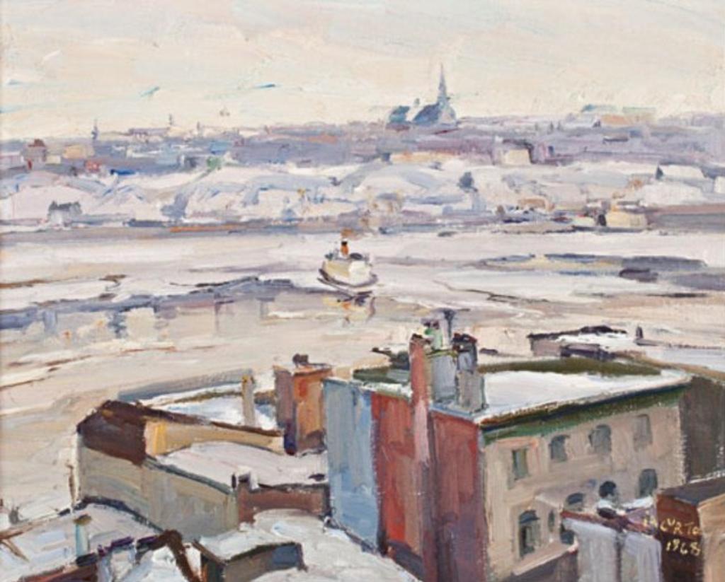 Francesco (Frank) Iacurto (1908-2001) - The Ferry Crossing, Quebec