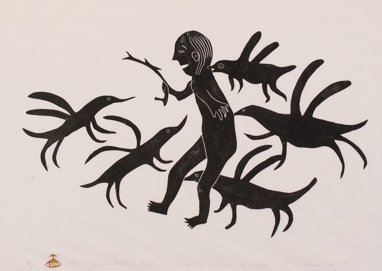 Helen Mabel Nigiyok Kalvak (1901-1984) - Mosquito Dream; 1964