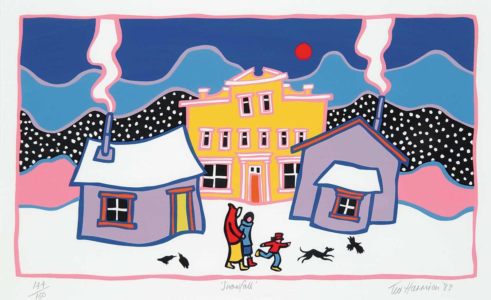 Ted Harrison (1926-2015) - Snowfall #144/150