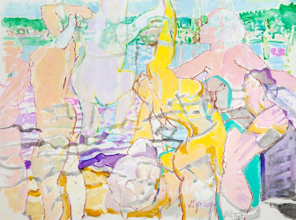 Jerry Jessop (1947) - Life Drawing Session at the Beach 2