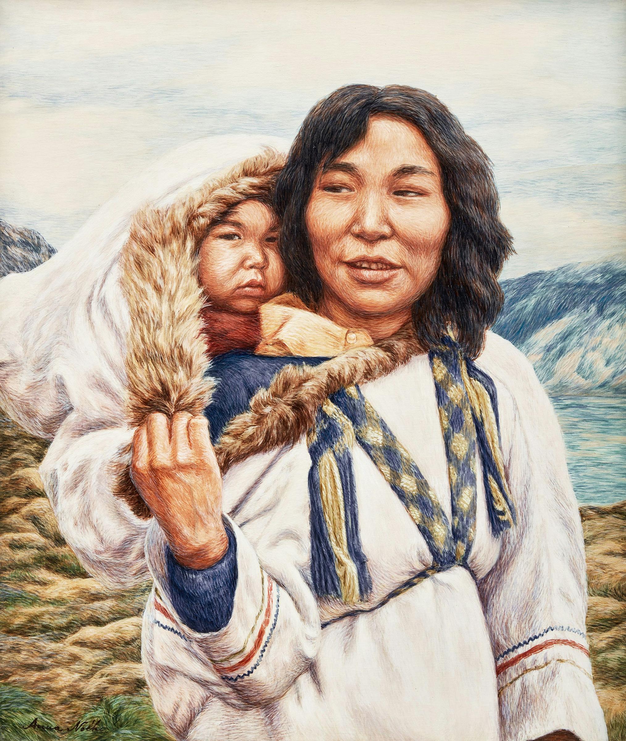 Anna T. Noeh (1926-2016) - Untitled (Mother and Child); Women in Pond Inlet