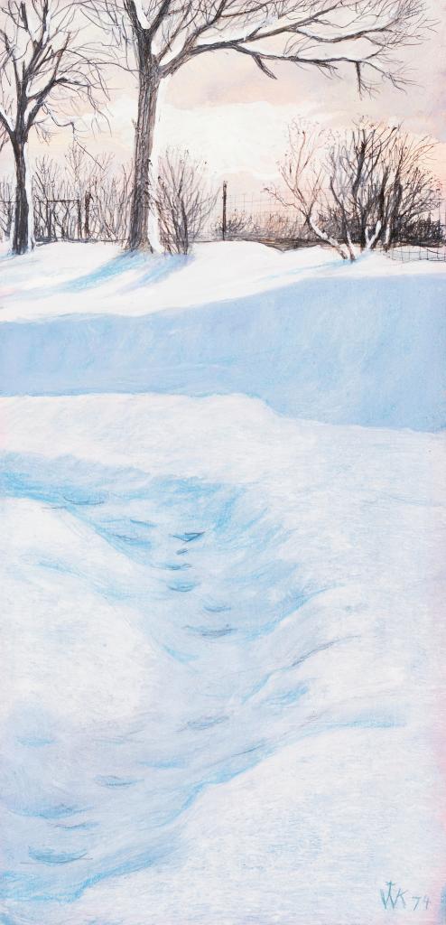 William Kurelek (1927-1977) - Winter Afternoon