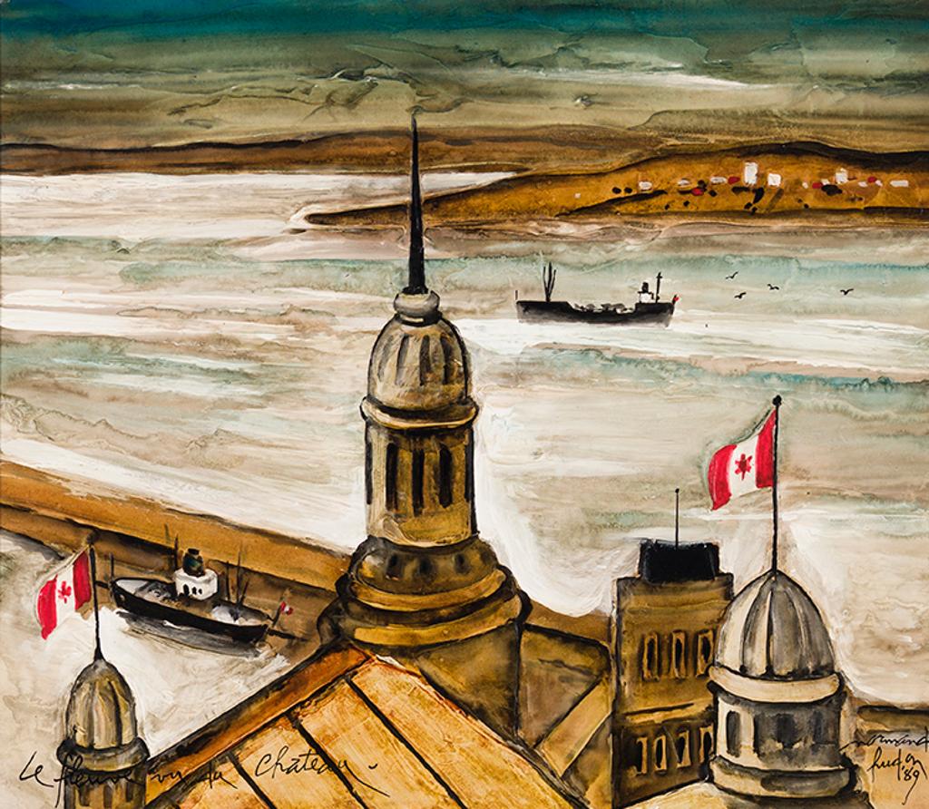 Normand Hudon (1929-1997) - Le fleuve, vu du Château