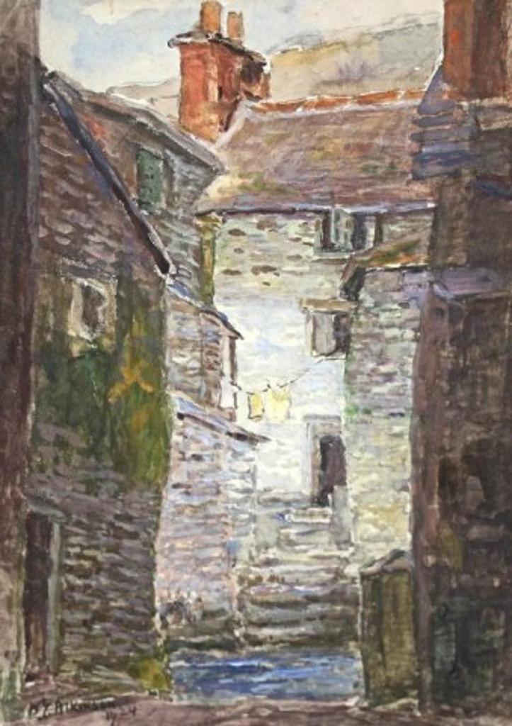 William Edwin Atkinson (1862-1926) - Fisherman's Houses, Polperro