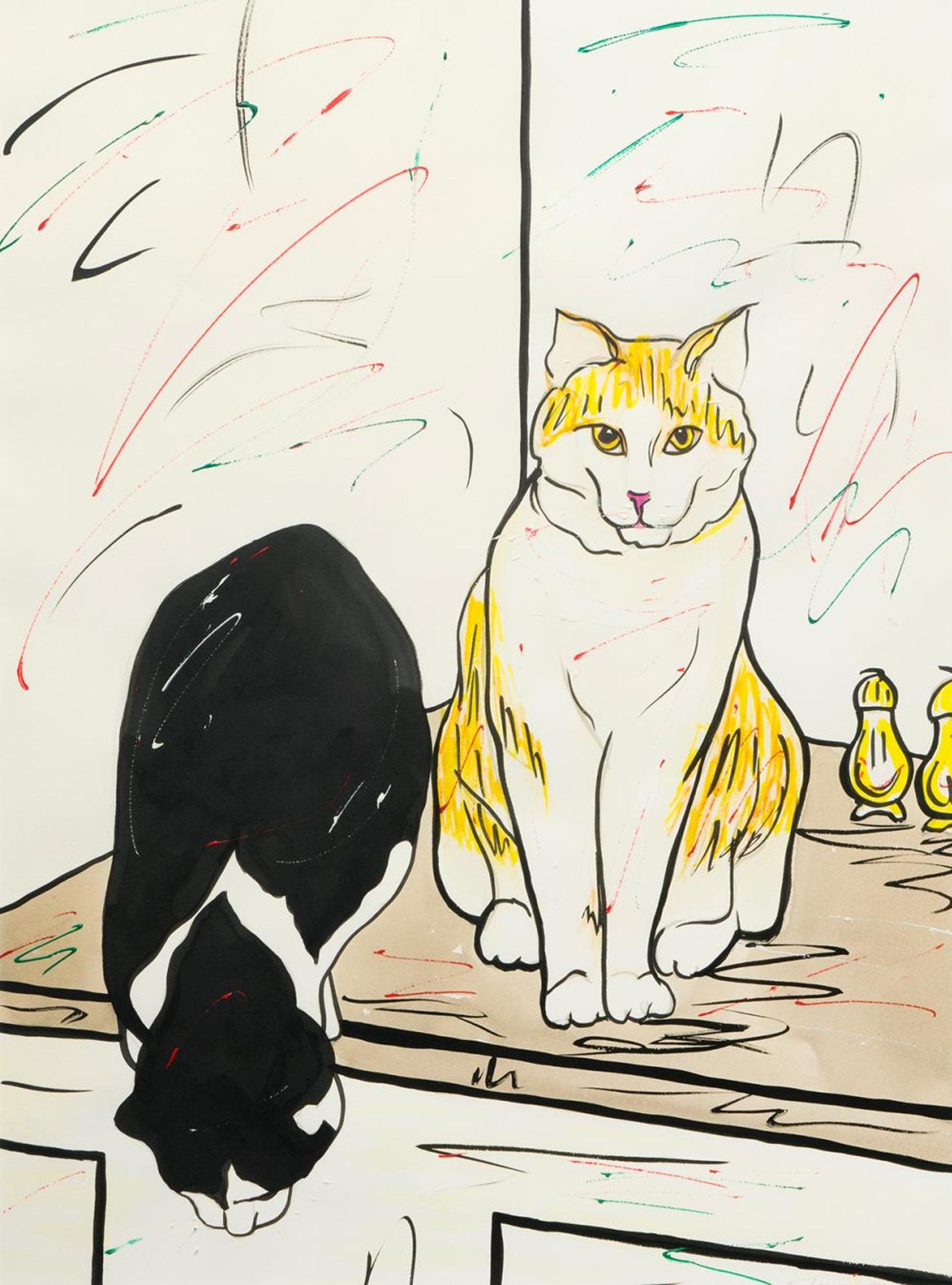Karen Schoonover (1952) - Cats on the Counter