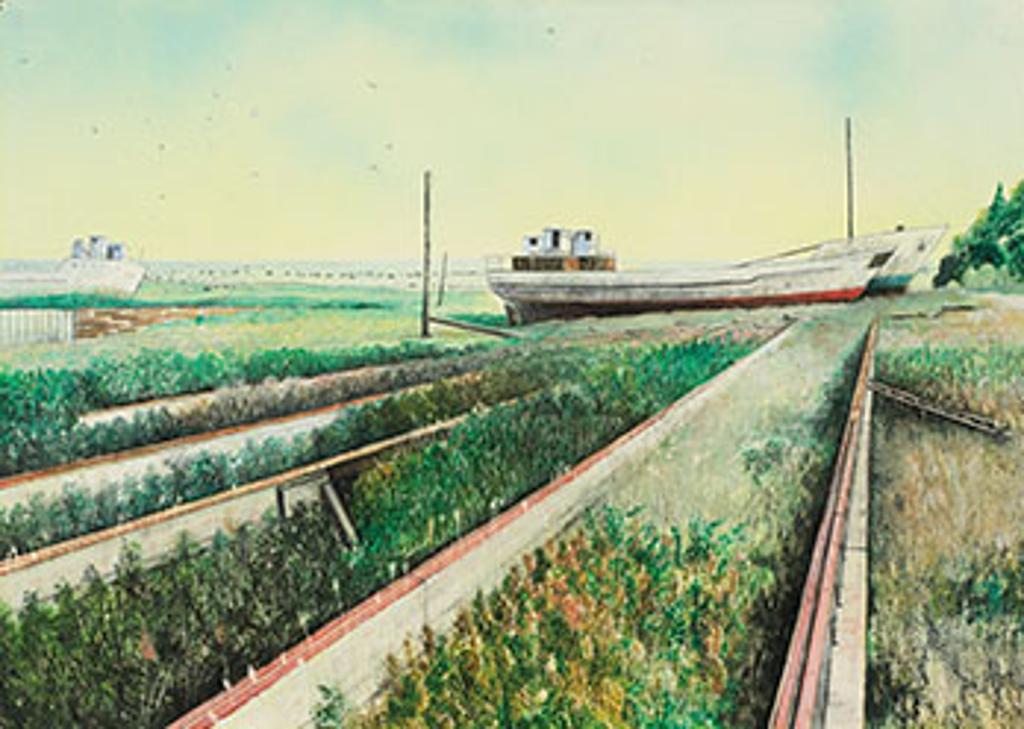 William Kurelek (1927-1977) - Abandoned Goulettes