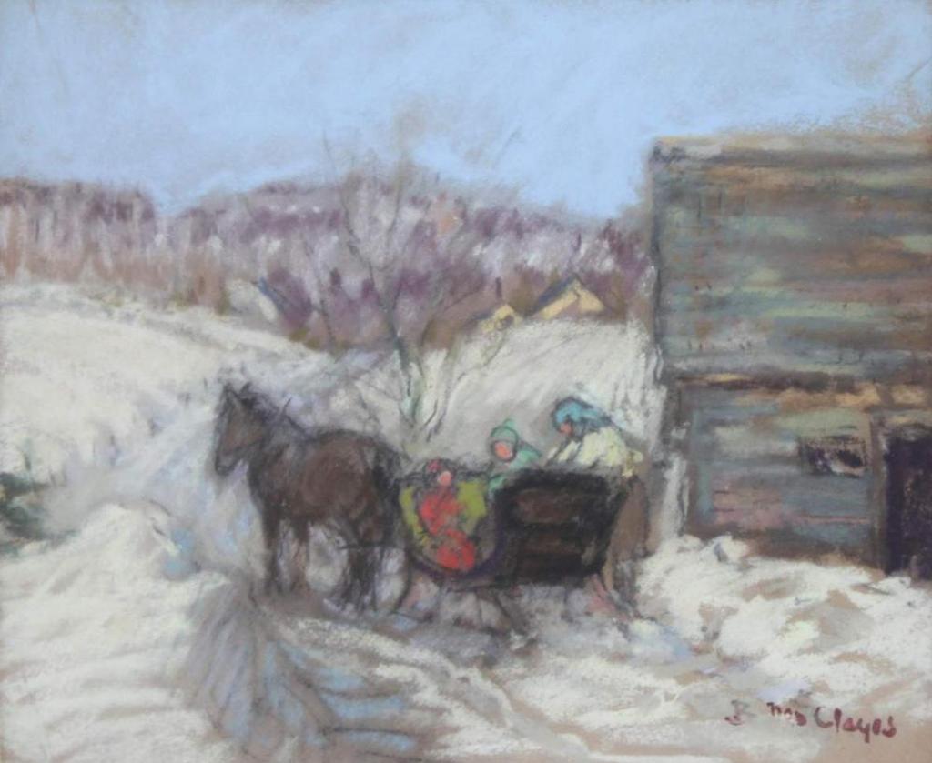 Berthe Des Clayes (1877-1968) - Getting the Sleigh Ready