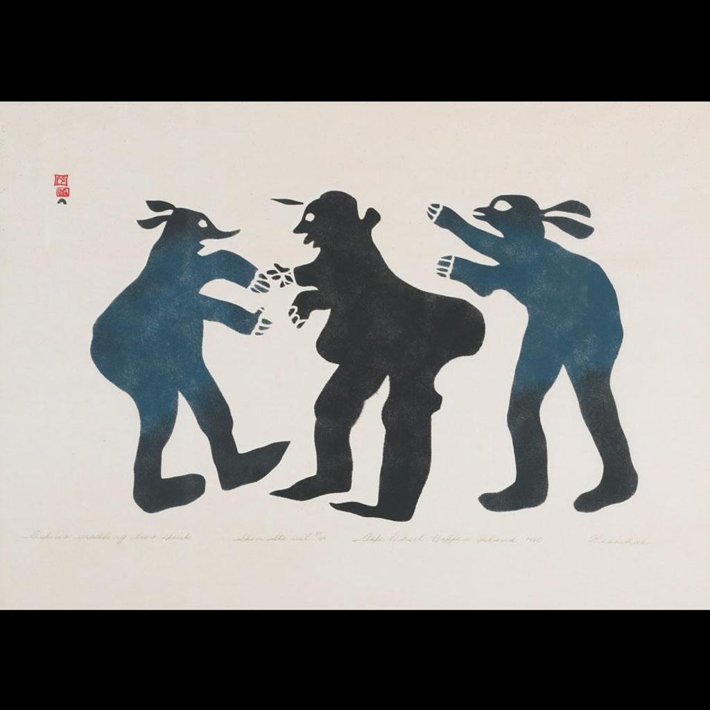 Kiakshuk (1886-1966) - Eskimo Wrestling Two Spirits