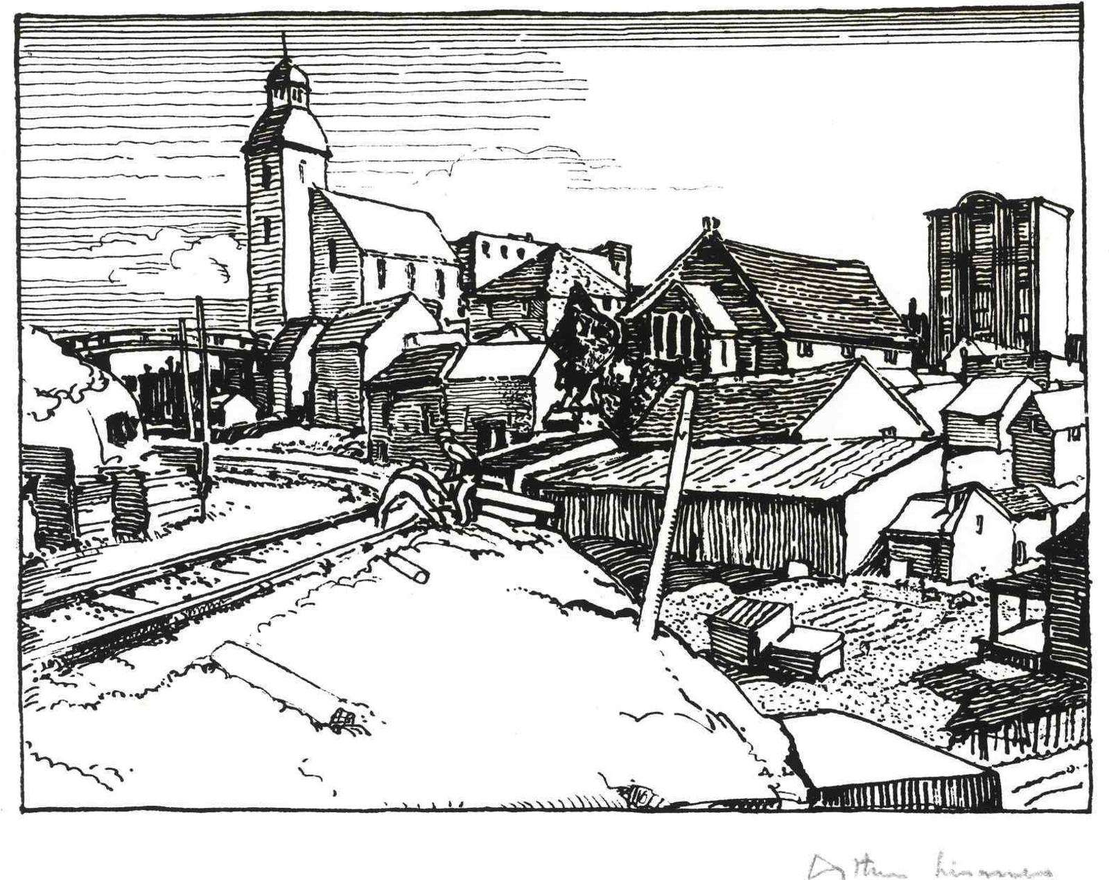 Arthur Lismer (1885-1969) - A Northern Town; 1925