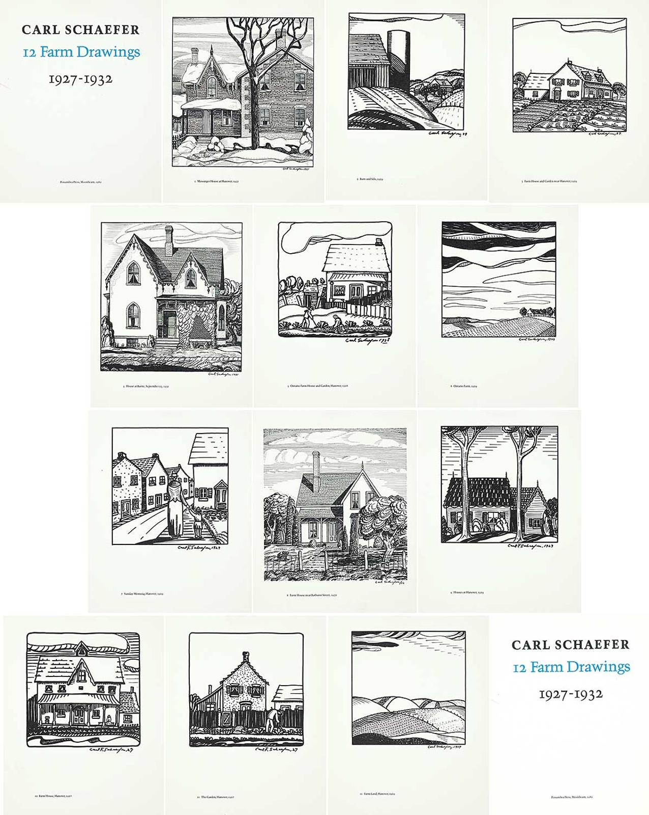 Carl Fellman Schaefer (1903-1995) - 12 Farm Drawings 1927-1932 #37/300