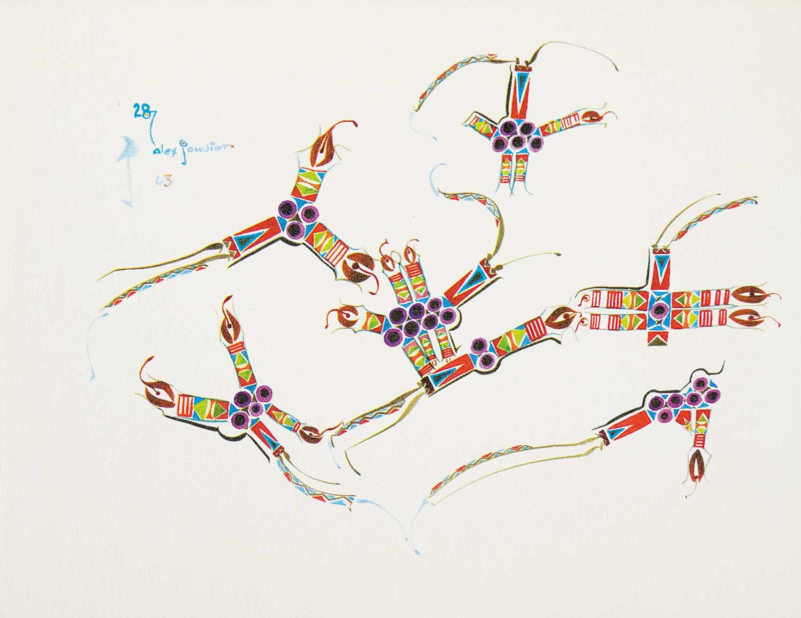 Alex Simeon Janvier (1935-2024) - Indian Wardance