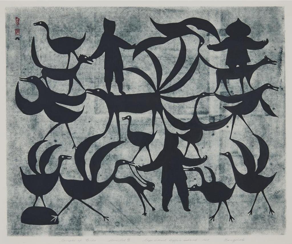 Kenojuak Ashevak (1927-2013) - Complex Of Birds