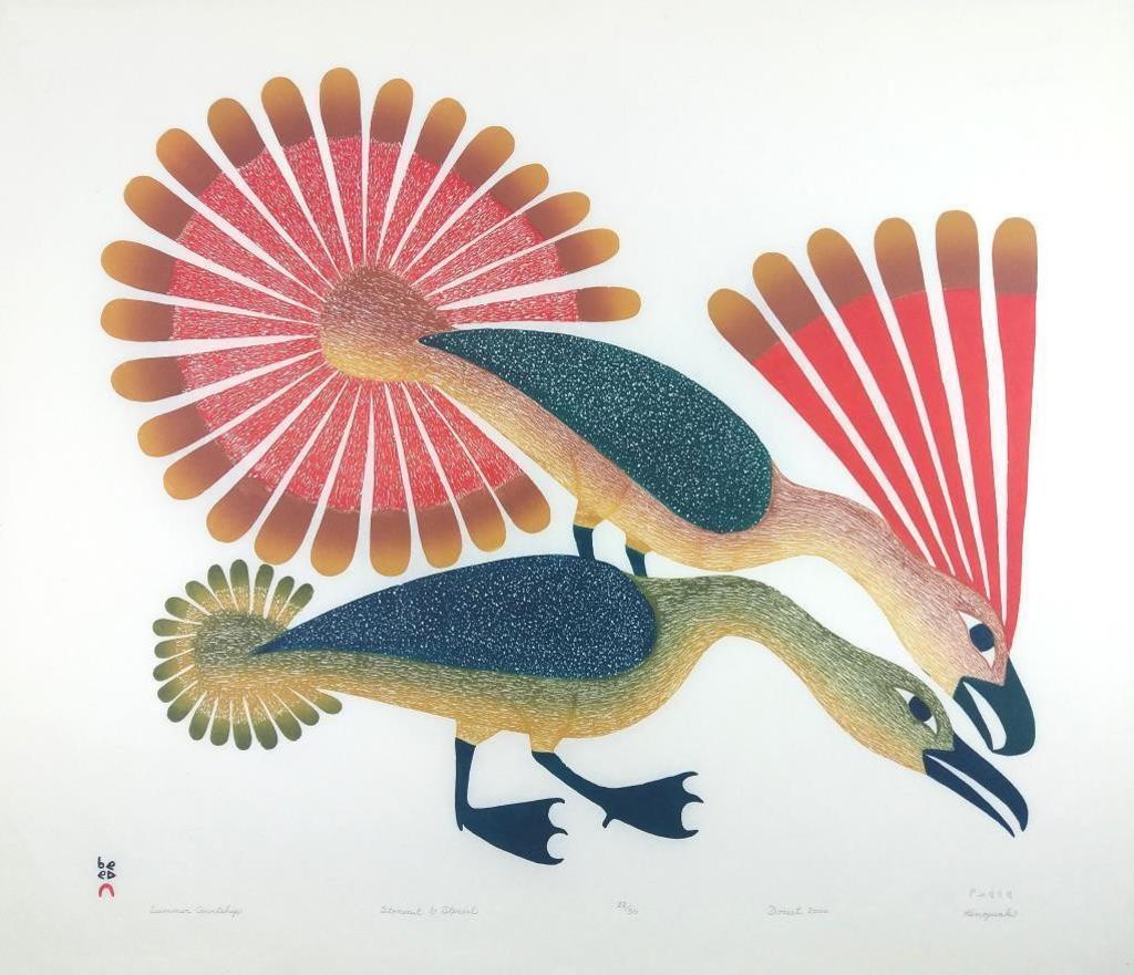 Kenojuak Ashevak (1927-2013) - Kavavaow Mannomee, CAPE DORSET, B.1958