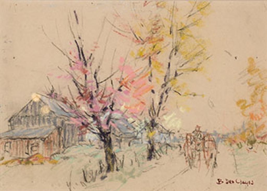 Berthe Des Clayes (1877-1968) - Blossoming Trees in the Countryside