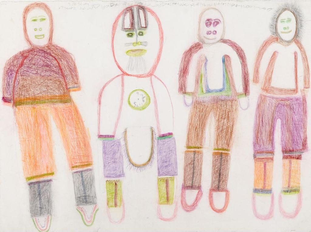 Luke Anowtalik (1932-2006) - Four Standing Figures