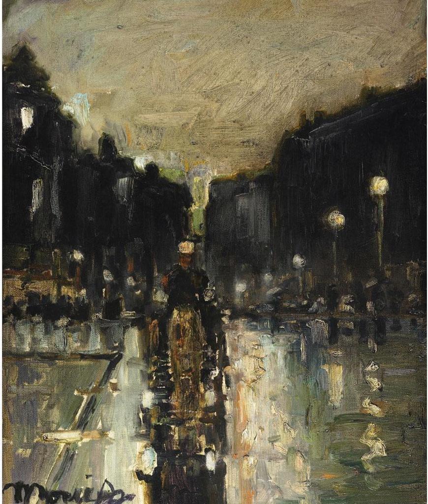 David Charles Bierk (1944-2002) - Reflections On Paris Street - In Homage To J.W. Morrice