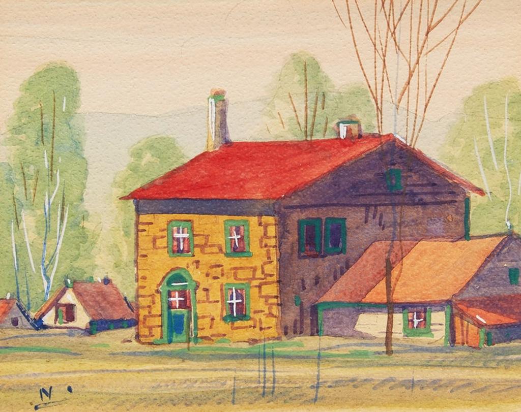 Graham Norble Norwell (1901-1967) - Rural Home; Cabin by the River
