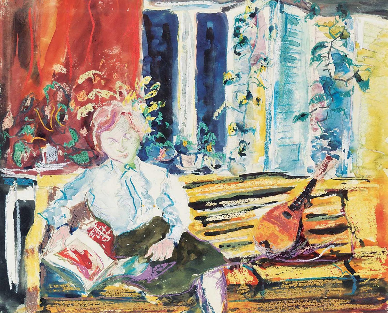 Henri Leopold Masson (1907-1996) - Untitled - Reading by the Window