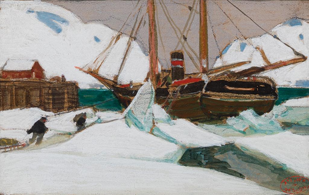 Clarence Alphonse Gagnon (1881-1942) - Étude pour Le grand silence blanc