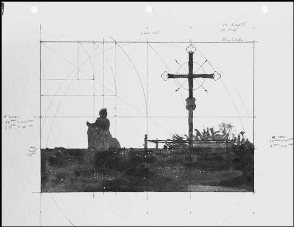 Alexander (Alex) Colville (1920-2013) - Study for French Cross