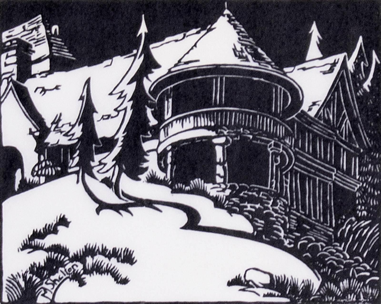 Margaret Dorothy Shelton (1915-1984) - Cpr Golf Clubhouse, Banff; 1941 (1975)