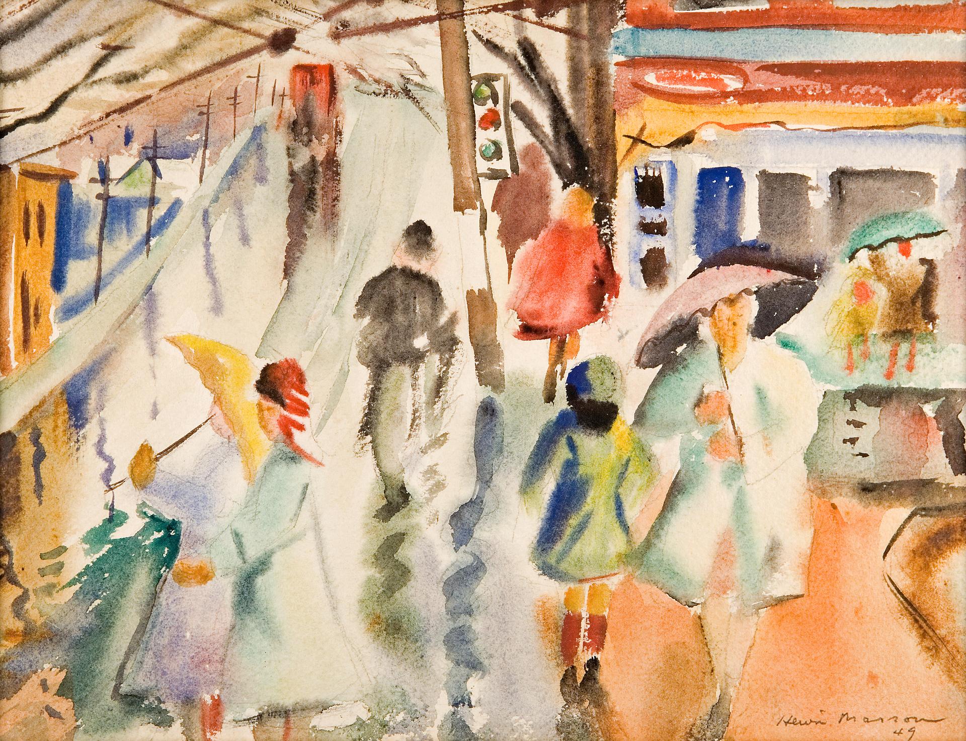 Henri Leopold Masson (1907-1996) - Street scene