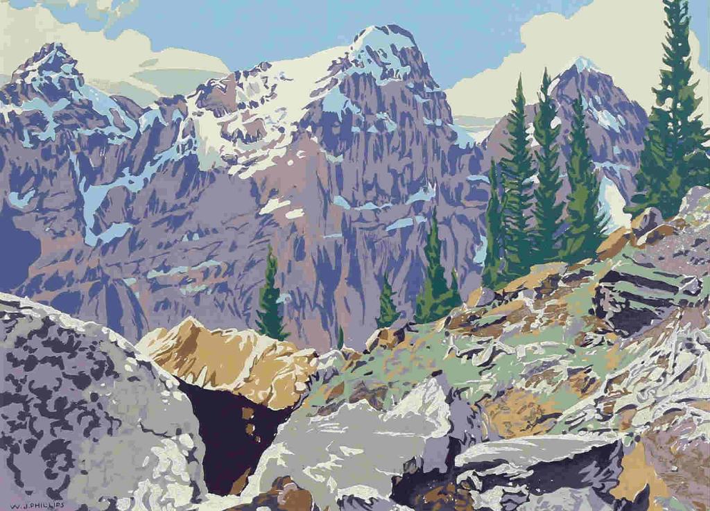 Walter Joseph (W.J.) Phillips (1884-1963) - Valley Of The Ten Peaks
