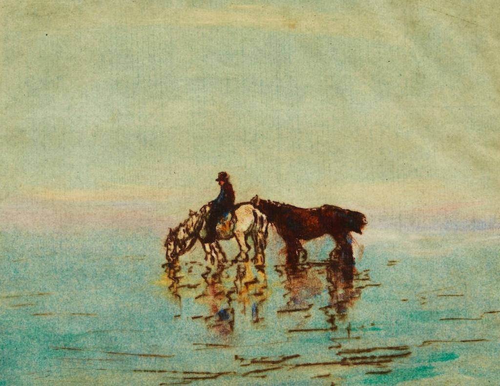 Manly Edward MacDonald (1889-1971) - Horses Drinking