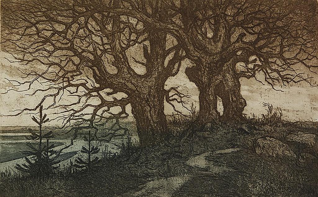 Mykhailo Hordioyovich Derehus (1904-1997) - Old Oak Trees