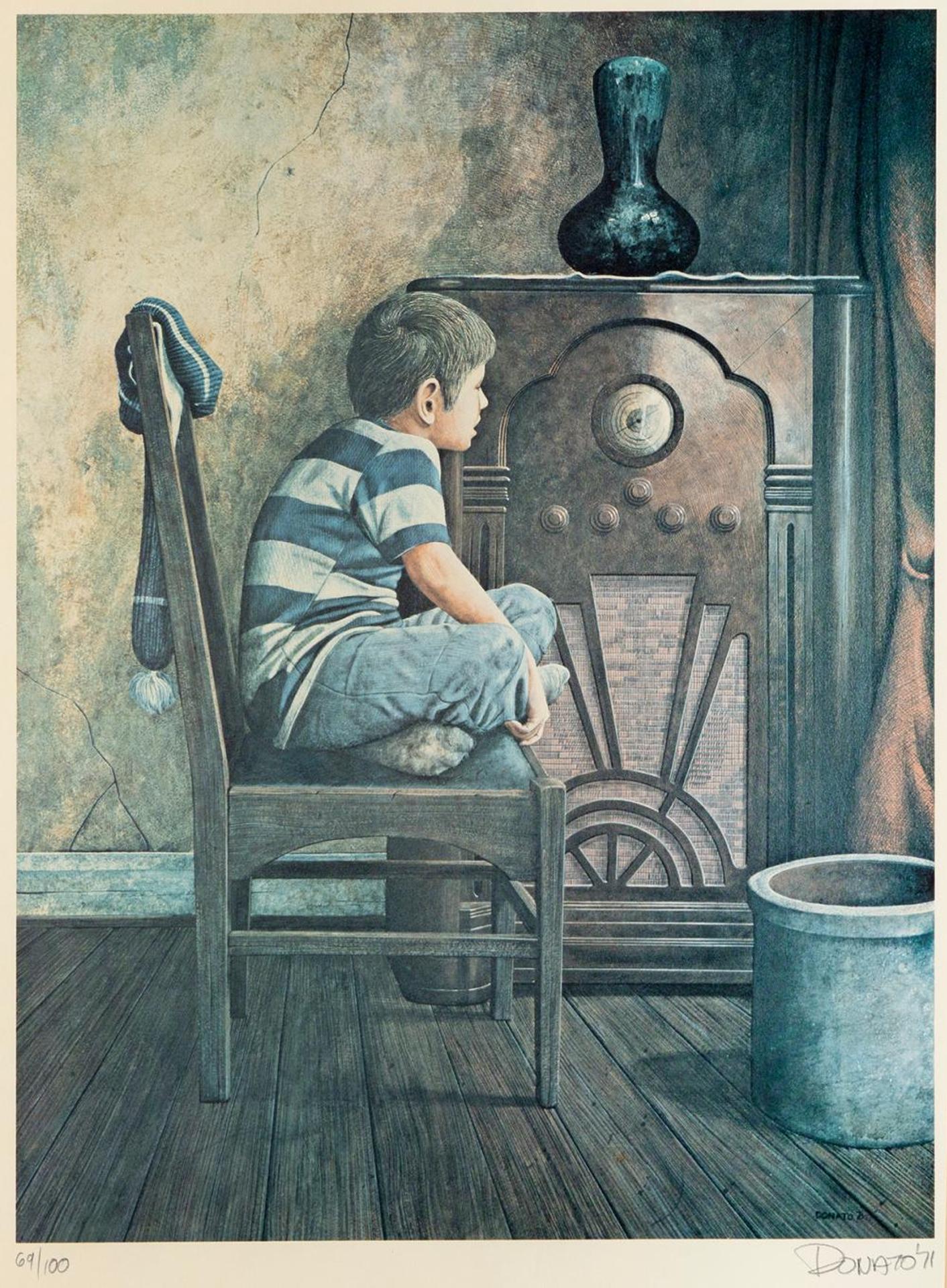 Andy Donato (1937) - Untitled - Listening to the Radio