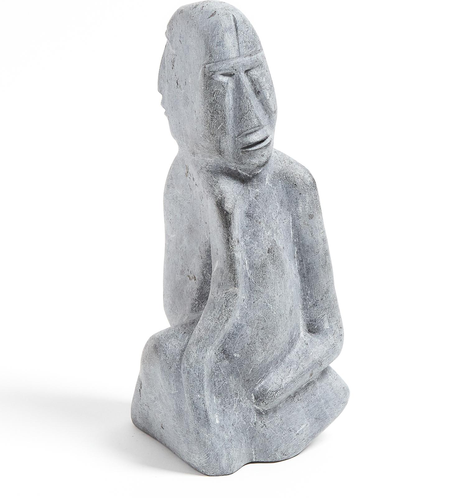 Joy Kiluvigyuak Hallauk (1940-2000) - Seated Inuk With Spirit