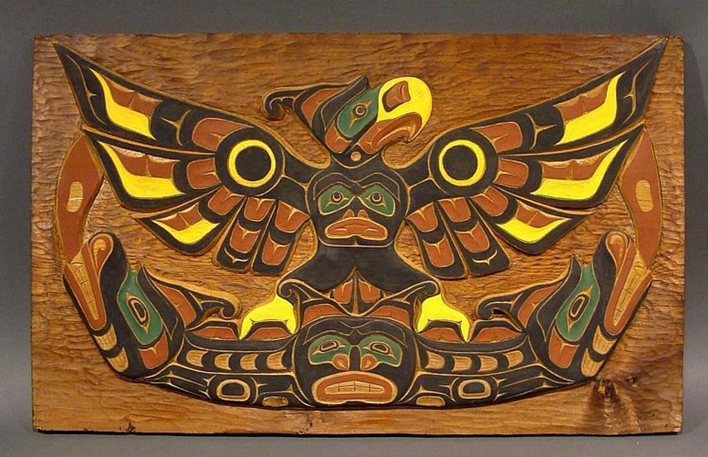 Ross Hunt (1948) - carved and polychromed red cedar