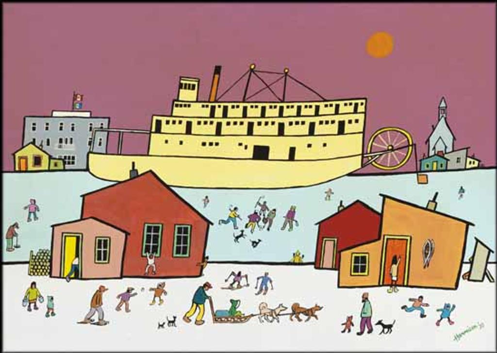 Ted Harrison (1926-2015) - Carcross in Winter