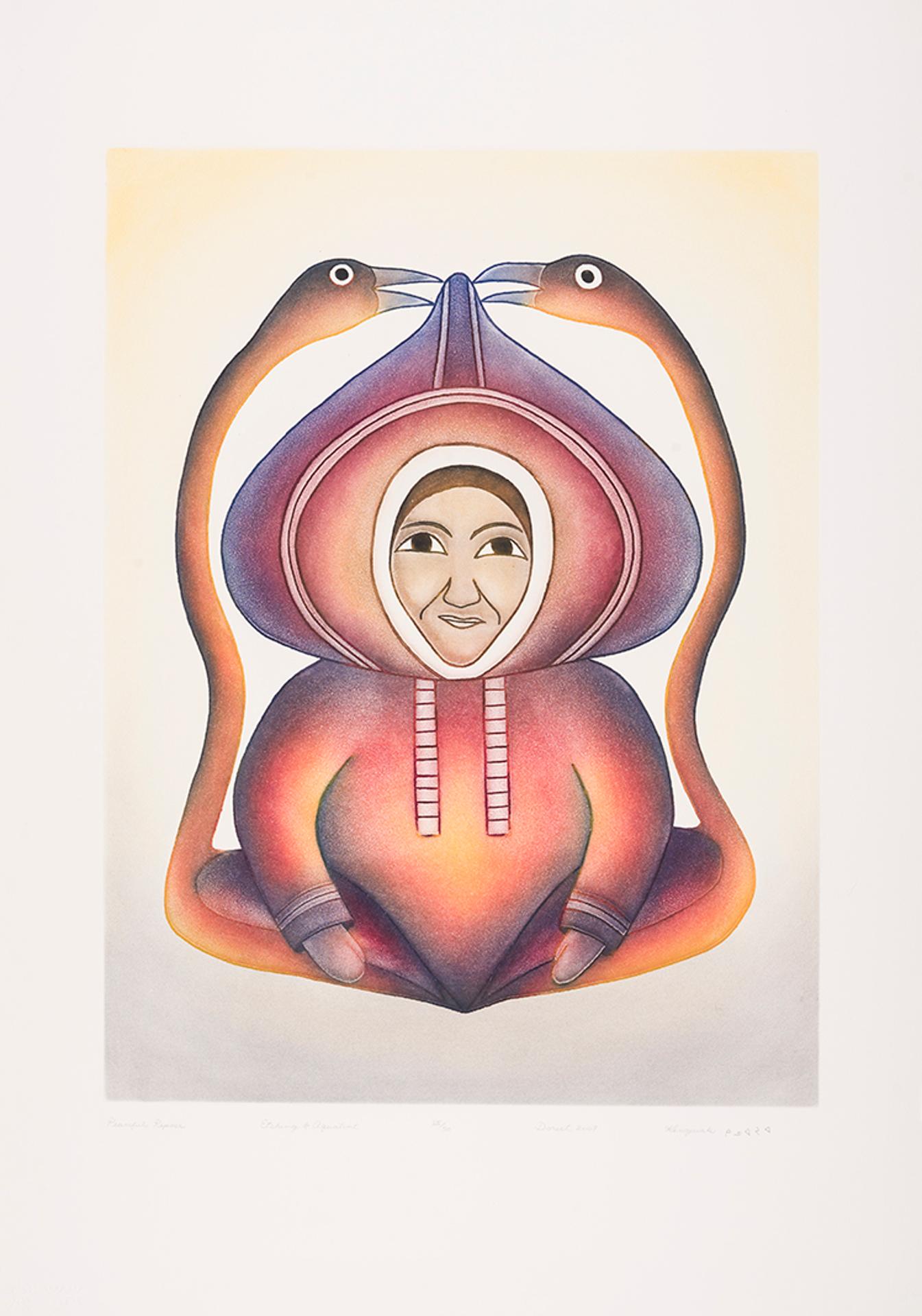 Kenojuak Ashevak (1927-2013) - Peaceful Repose