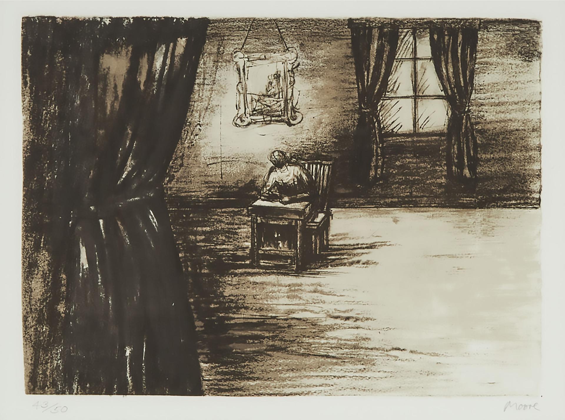 Henry Spencer Moore (1898-1986) - FIGURE IN A ROOM, 1977 [C. 451]