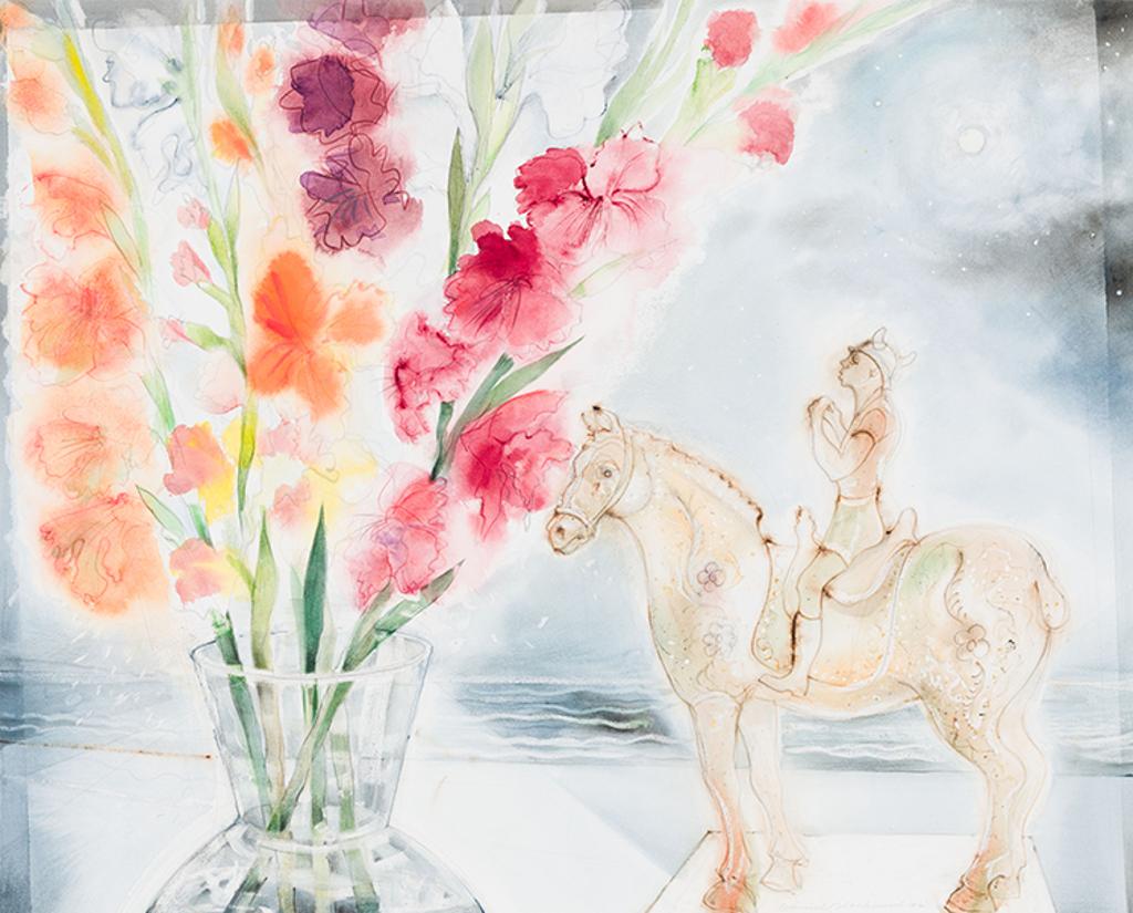 David Lloyd Blackwood (1941-2022) - Chinese Ceramic Horse & Rider (in awe)
