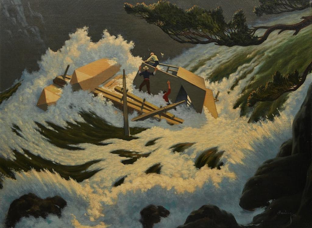 Arthur Henry Howard Heming (1870-1940) - In the Calumet Rapids