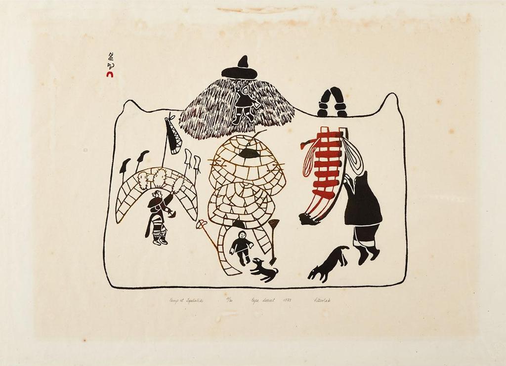 Pitseolak Ashoona (1904-1983) - Camp At Iqalalik