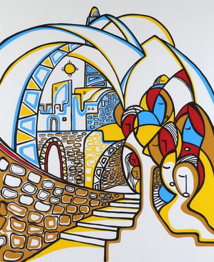 Daphne Odjig (1919-2016) - Spirit Of Jerusalem; 1976