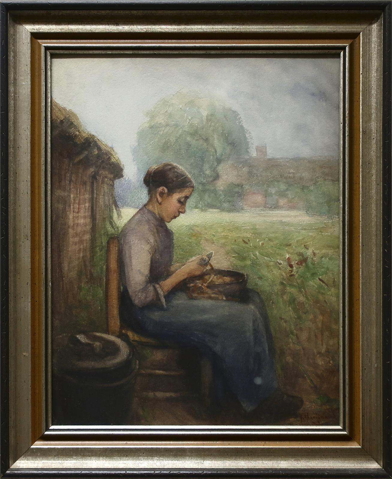 Georges Chavignaud (1865-1944) - Woman Paring