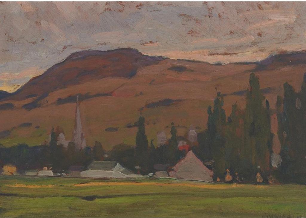 John William (J.W.) Beatty (1869-1941) - Village With Church